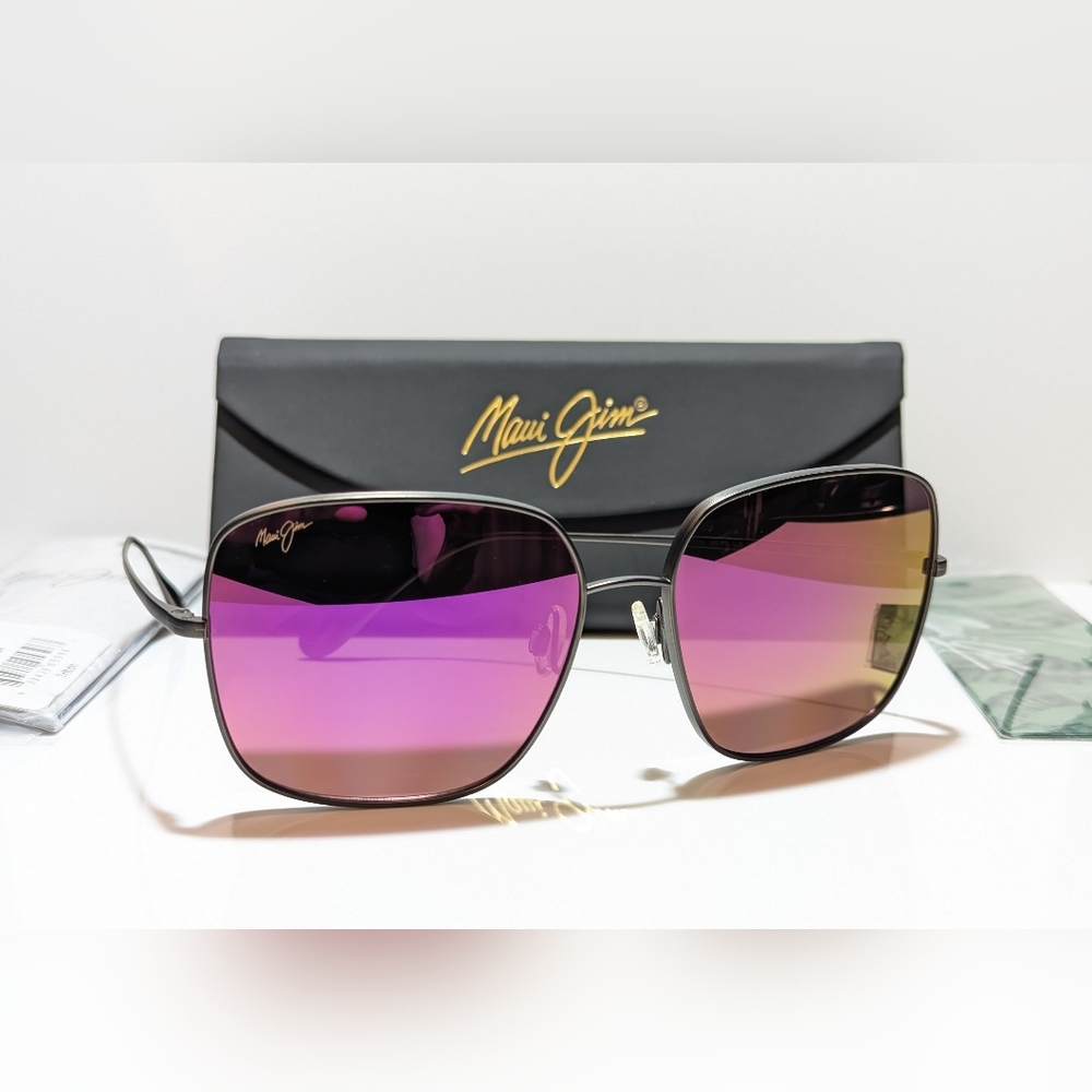New Maui Jim Triton Slate Grey Polarized Maui Sunrise Lens Sunglasses P546N-14